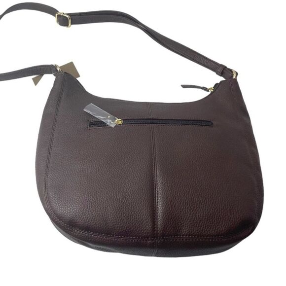 NWT GIANI BERNINI Horsebit-Detail Leather Hobo chocolate brown - Picture 5 of 6